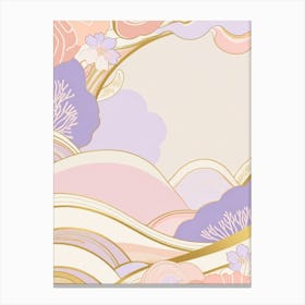 Pink Floral Background Canvas Print