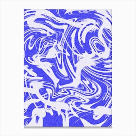 Blue And White Swirls Canvas Print