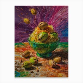 Pistachios In A Bowl 3 Canvas Print