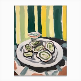 Oysters Italian Still Life Painting Canvas Print