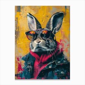 Rabbit In Sunglasses Canvas Print