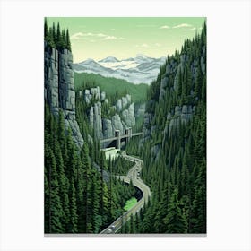 Snoqualmie Pass Retro Pop Art 22 Canvas Print