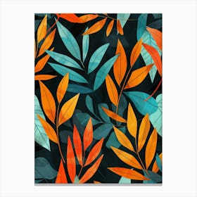 Abstract Leaves Pattern 4 Canvas Print