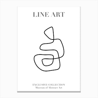 Line Art Abstract Collection 05 Canvas Print