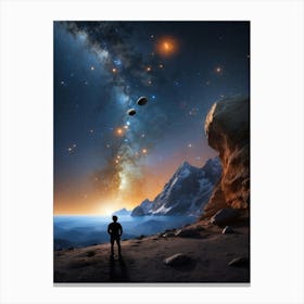 Man Standing In Space Canvas Print