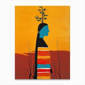 Chippewa Chic; A Minimalist Study ! Native American Art Canvas Print