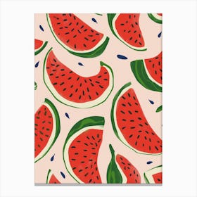 Watermelon Pattern Illustration 2 Canvas Print