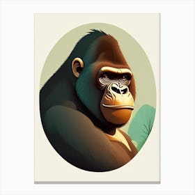 Cheeky Gorilla, Gorillas Cute Kawaii Canvas Print