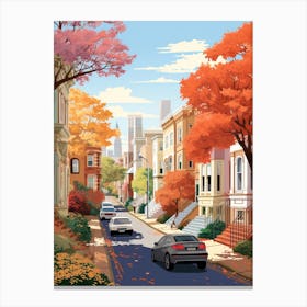 Washington In Autumn Fall Travel Art 2 Canvas Print