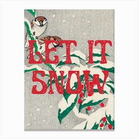 Let It Snow Christmas Canvas Print