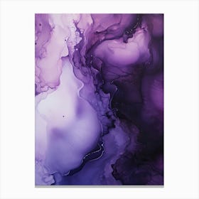 Purple And Black Flow Asbtract Painting 2 Canvas Print