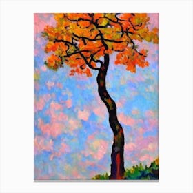 Goldenrain Tree tree Abstract Block Colour Canvas Print