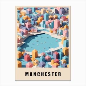 Manchester City Low Poly (30) Canvas Print