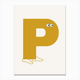 Alphabet Poster P Canvas Print