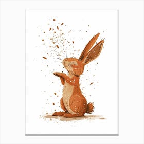 Rex Rabbit Nursery Illustration 3 Canvas Print