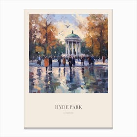 Hyde Park London 2 Vintage Cezanne Inspired Poster Canvas Print