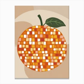 Orange Mosaic Six Art Canvas Print