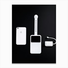 White Iphone Charger Canvas Print