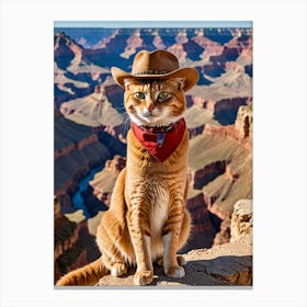 Kitty Landmarks Selfies from the Purrfect Tourist Grand Canyon Cat Canvas Print