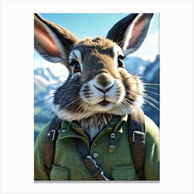 Bavarian Rabbit in the Mountains Canvas Print