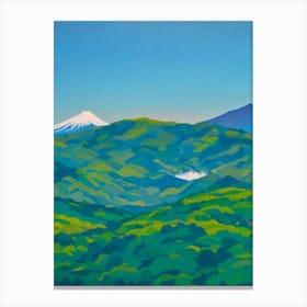 Fuji Hakone Izu National Park Japan Blue Oil Painting 2  Canvas Print