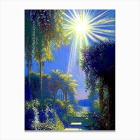 Vizcaya Museum And Gardens, Usa Classic Painting Canvas Print