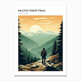 Pacific Crest Trail Usa 2 Hiking Trail Landscape Poster Canvas Print