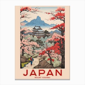 Mount Yoshino, Visit Japan Vintage Travel Art 1 Canvas Print