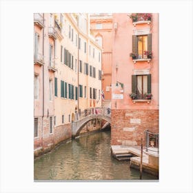 Venice Pastel Canal Canvas Print