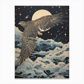 Falcon 1 Gold Detail Painting Canvas Print