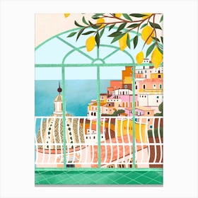 Positano Amalfi Coastline Italy Canvas Print