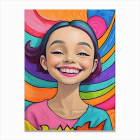 Portrait Of A Girl-Reimagined 2 Canvas Print