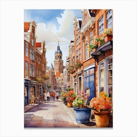 Street In Amsterdam Canvas Print