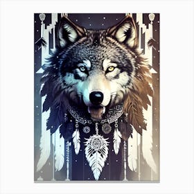 Wolf Painting 25 Canvas Print