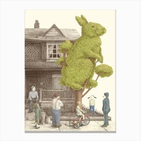 The Rabbit Topiary Tree Canvas Print