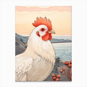 Bird Illustration Chicken 1 Canvas Print