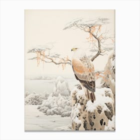 Winter Bird Painting Eagle 2 Canvas Print