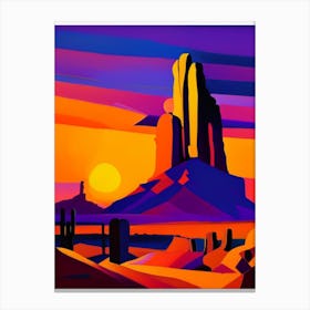 Geometric Desert Sunset 2 Canvas Print