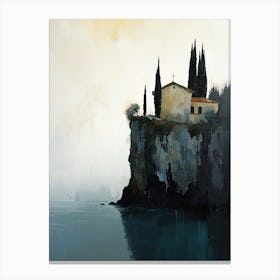 Church On A Cliff, Italy Canvas Print