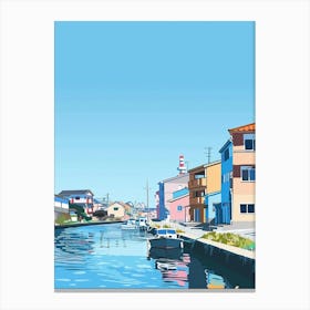 Otaru Japan 2 Colourful Illustration Canvas Print