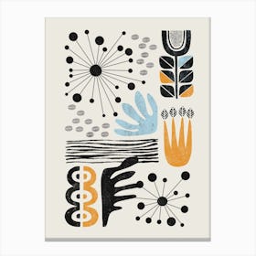 Mid Century Modern Shapes Canvas Print