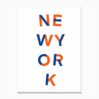 New York State Flag Colours Canvas Print