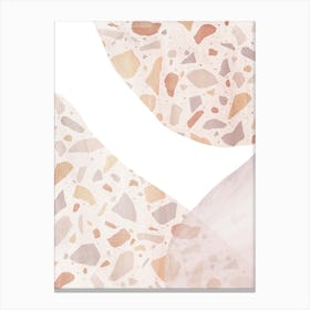 Abstract pastel Watercolor terrazzo Canvas Print