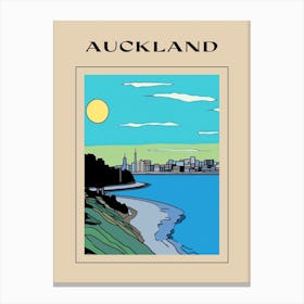 Minimal Design Style Of Auckland, New Zealand 3 Poster Canvas Print