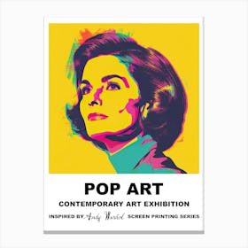 Jackie Pop Art 3 Canvas Print