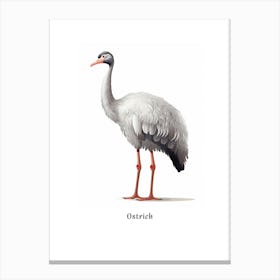 Ostrich Kids Animal Poster Canvas Print