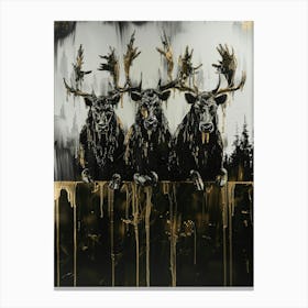 Three Deer Canvas Print