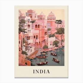Vintage Travel Poster India 2 Canvas Print