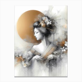 Creativel Geisha Illustration 111 Canvas Print