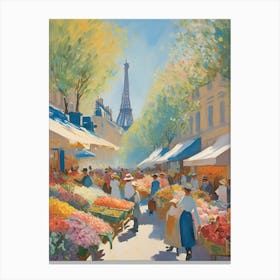 Paris Flower Market Canvas Print